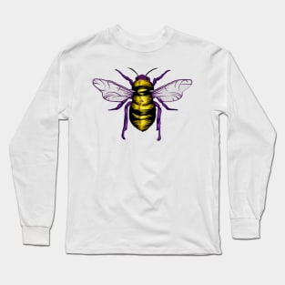 Pop Art Bee Portrait Long Sleeve T-Shirt